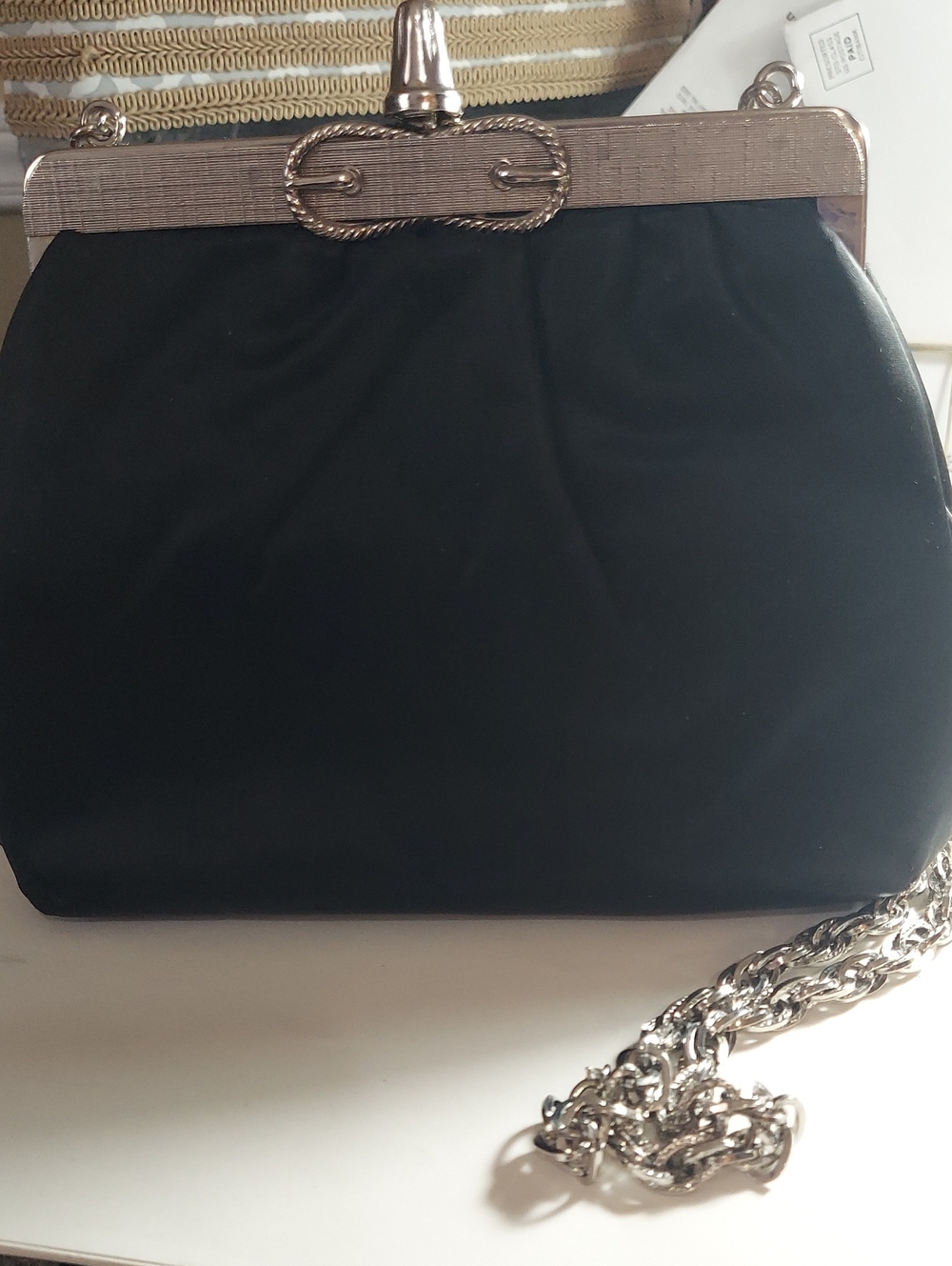 Evening Black Sating Bag